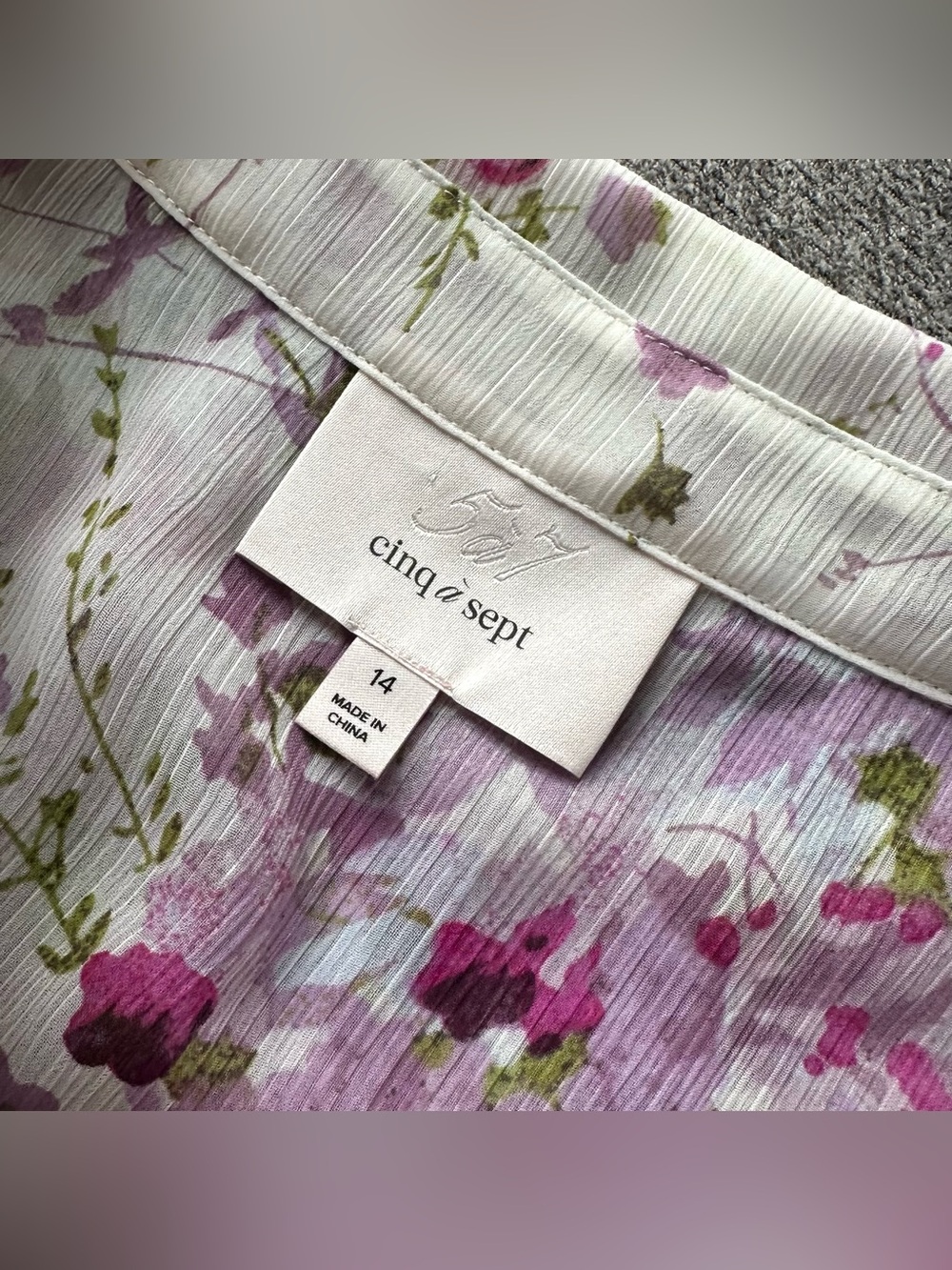 NWOT cinq a sept Midsummer Bloom Halbini Mini Dress Size 14 - Picture 5 of 9